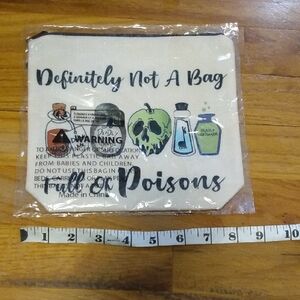 Cream 'Definitely Not A Bag' Pouch Cosmetic Bag
